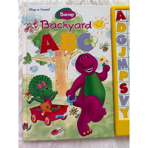 Vintage Barney BACKYARD ABC (PLAY-A-SOUND) By Chris Sharp - Hardcover 1998 - Picture 2 of 5